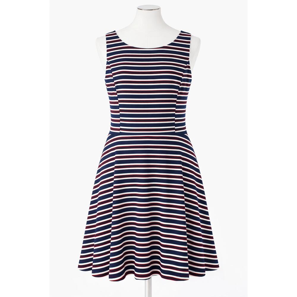 Tommy Hilfiger Nautical Striped Fit and Flare Sleeveless Dress Size 6 Preppy